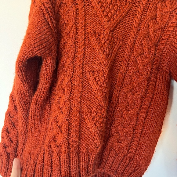 Kids vintage Cable Knit Sweater - Rust - Picture 2 of 4